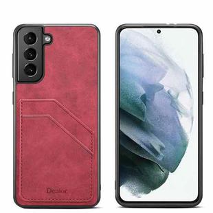 For Samsung Galaxy S23+ 5G Denior PU Dual Card Slot Phone Case(Red)