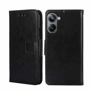 For Realme 10 Pro 5G Crystal Texture Leather Phone Case(Black)