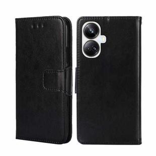 For Realme 10 Pro+ 5G Crystal Texture Leather Phone Case(Black)