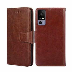 For TCL 40R 5G Crystal Texture Leather Phone Case(Brown)