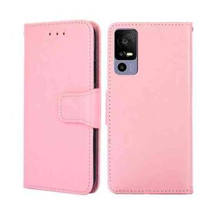 For TCL 40R 5G Crystal Texture Leather Phone Case(Pink)