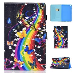 For Galaxy Tab S5e T720 Horizontal TPU Painted Flat Feather Case Anti-skid strip with Sleep Function & Pen Cover & Card Slot & Holder(Music Butterfly)