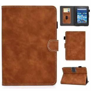 For Amazon Kindle Youth Version 2022 Cowhide Texture Smart Leather Tablet Case(Brown)