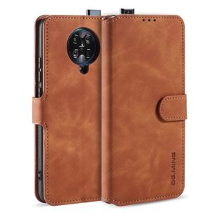 For Xiaomi Redmi K30 Pro DG.MING Retro Oil Side Horizontal Flip Case with Holder & Card Slots & Wallet(Brown)