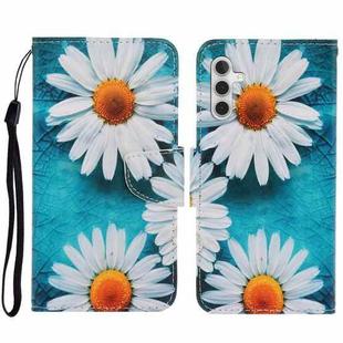 For Samsung Galaxy A54 Colored Drawing Pattern Leather Phone Case(Daisy)