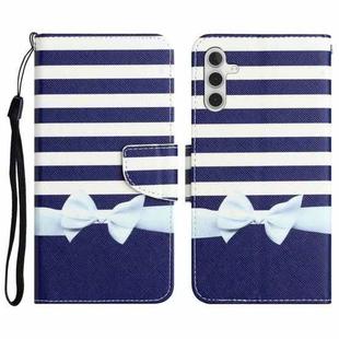 For Samsung Galaxy A34 Colored Drawing Leather Phone Case(Bow Knot)