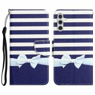 For Samsung Galaxy A54 Colored Drawing Leather Phone Case(Bow Knot)