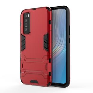 For Huawei nova 7 5G Shockproof PC + TPU Protective Case with Invisible Holder(Red)