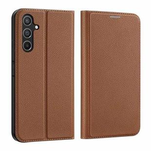 For Samsung Galaxy A54 5G DUX DUCIS Skin X2 Series Horizontal Flip Leather Phone Case(Brown)