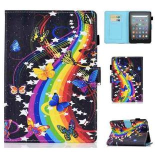 For Amazon Kindle Youth Version 2022 Colored Drawing Stitching Smart Leather Tablet Case(Music Butterfly)