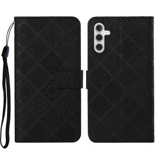 For Samsung Galaxy A54 Ethnic Style Embossed Pattern Leather Phone Case(Black)