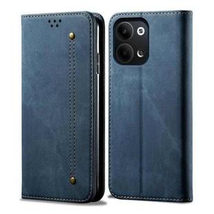 For OPPO Reno9 Pro Denim Texture Leather Phone Case(Blue)