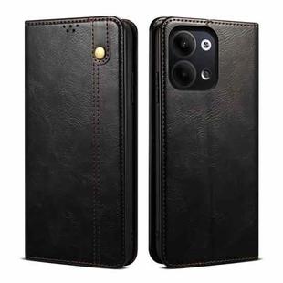 For OPPO Reno9 Pro Oil Wax Crazy Horse Texture Leather Phone Case(Black)