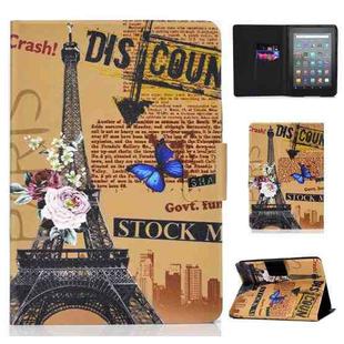 For Amazon Kindle Youth Version 2022 Voltage Colored Drawing Smart Leather Tablet Case(Eiffel Tower)