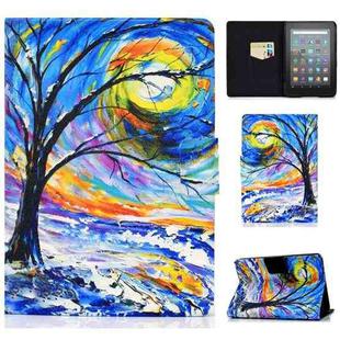For Amazon Kindle Youth Version 2022 Voltage Colored Drawing Smart Leather Tablet Case(Watercolor Tree)