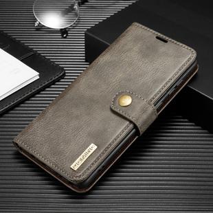 For Galaxy A81 / Note10 lite DG.MING Crazy Horse Texture Flip Detachable Magnetic Leather Case with Holder & Card Slots & Wallet(Grey)