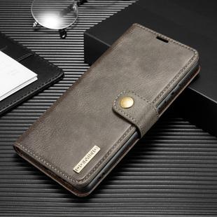 For Galaxy A91 / S10 Lite DG.MING Crazy Horse Texture Flip Detachable Magnetic Leather Case with Holder & Card Slots & Wallet(Grey)