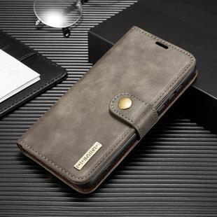 For Huawei P40 DG.MING Crazy Horse Texture Flip Detachable Magnetic Leather Case with Holder & Card Slots & Wallet(Grey)