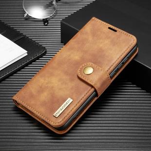 For Huawei P40 DG.MING Crazy Horse Texture Flip Detachable Magnetic Leather Case with Holder & Card Slots & Wallet(Brown)