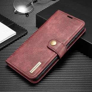 For Galaxy S20+ DG.MING Crazy Horse Texture Flip Detachable Magnetic Leather Case with Holder & Card Slots & Wallet(Red)