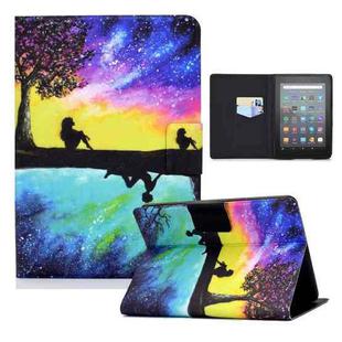 For Amazon Kindle Youth Version 2022 Voltage Colored Drawing Smart Leather Tablet Case(Starry Sky Reflection)