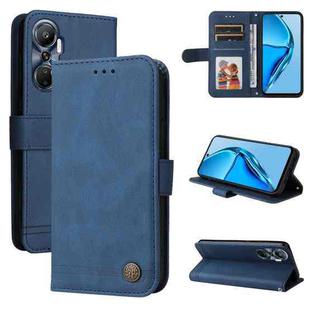 For Infinix Hot 20 4G Skin Feel Life Tree Metal Button Leather Phone Case(Blue)
