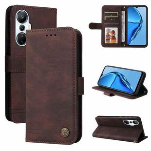For Infinix Hot 20s Skin Feel Life Tree Metal Button Leather Phone Case(Brown)