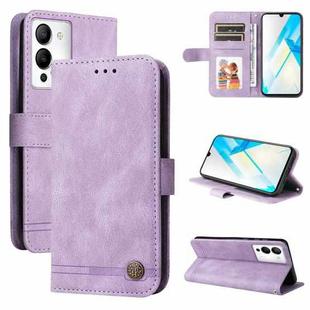 For Infinix Note 12 / G96 Skin Feel Life Tree Metal Button Leather Phone Case(Purple)