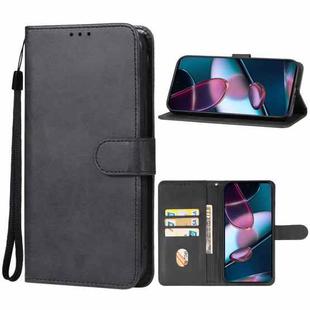 For Motorola Moto Edge+ 2023 Leather Phone Case(Black)