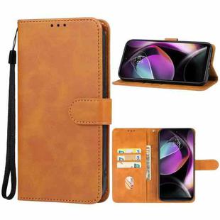 For Motorola Moto G 5G 2023 Leather Phone Case(Brown)