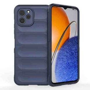 For Huawei nova Y61 Magic Shield TPU + Flannel Phone Case(Dark Blue)