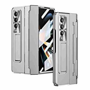 For Samsung Galaxy Z Fold4 Integrated Folding Phone Case with Hinge(Silver)