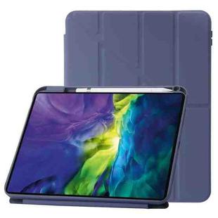 For iPad 10th Gen 10.9 2022 Deformation Transparent Acrylic Leather Tablet Case(Lavender Grey)