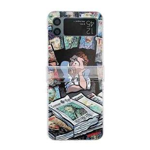 For Samsung Galaxy Z Flip3 5G Funny Oil Painting PC Phone Case(Pictorial)