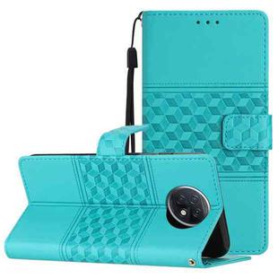For Xiaomi Redmi Note 9 5G / Note 9T Diamond Embossed Skin Feel Leather Phone Case with Lanyard(Blue)