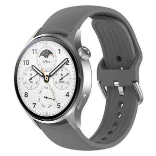 For Xiaomi Watch S2 22mm Solid Color Silicone Watch Band(Grey)