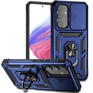 For Samsung Galaxy A54 5G Sliding Camshield Holder Phone Case(Blue)