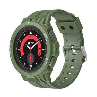 For Samsung Galaxy Watch 5 Pro 45mm Sport Integrated TPU Watch Band(Army Green)
