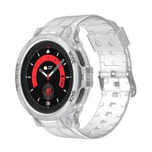 For Samsung Galaxy Watch 5 Pro 45mm Sport Integrated TPU Watch Band(Transparent)
