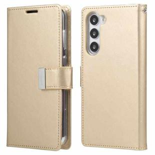 For Samsung Galaxy S23+ 5G GOOSPERY RICH DIARY Crazy Horse Texture Leather Phone Case(Gold)