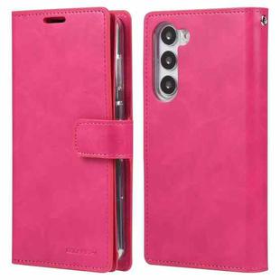 For Samsung Galaxy S23+ 5G GOOSPERY MANSOOR DIARY 9 Card Slots Leather Phone Case(Rose Red)