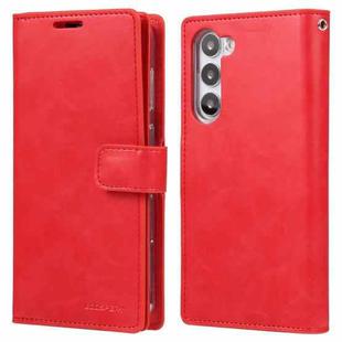 For Samsung Galaxy S23+ 5G GOOSPERY MANSOOR DIARY 9 Card Slots Leather Phone Case(Red)