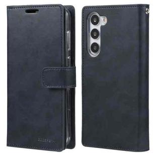 For Samsung Galaxy S23+ 5G GOOSPERY MANSOOR DIARY 9 Card Slots Leather Phone Case(Dark Blue)