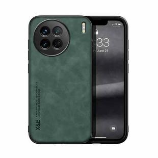 For vivo X90 Skin Feel Magnetic Leather Back Phone Case(Green)