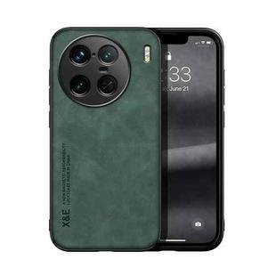 For vivo X90 Pro+ Skin Feel Magnetic Leather Back Phone Case(Green)