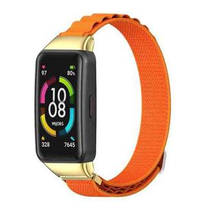 For Huawei Band 6 / Honor Band 6 MIJOBS Nylon Breathable Watch Band(Orange Gold)