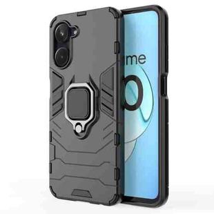 For Realme 10 4G Magnetic Ring Holder PC + TPU Phone Case(Black)