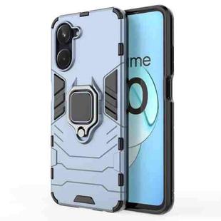 For Realme 10 4G Magnetic Ring Holder PC + TPU Phone Case(Navy Blue)