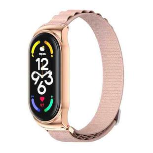 For Xiaomi Mi Band 6 / 5 / 4 / 3 MIJOBS CS Nylon Breathable Watch Band(Pink Rose Gold)