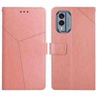 For Nokia X30 HT01 Y-shaped Pattern Flip Leather Phone Case(Pink)